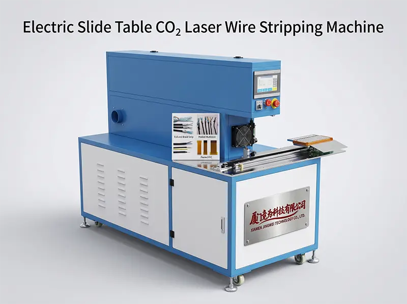 Máy cắt dây laser CO2 bàn trượt điện CLS60-D – Giải pháp xử lý dây cáp chính xác