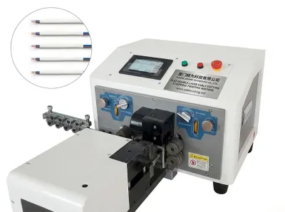 Máy Cắt Tuốt Xoắn Cáp Dẹt Hai Lớp Tự Động WPM-320 - Máy Tuốt Dây Tự Động