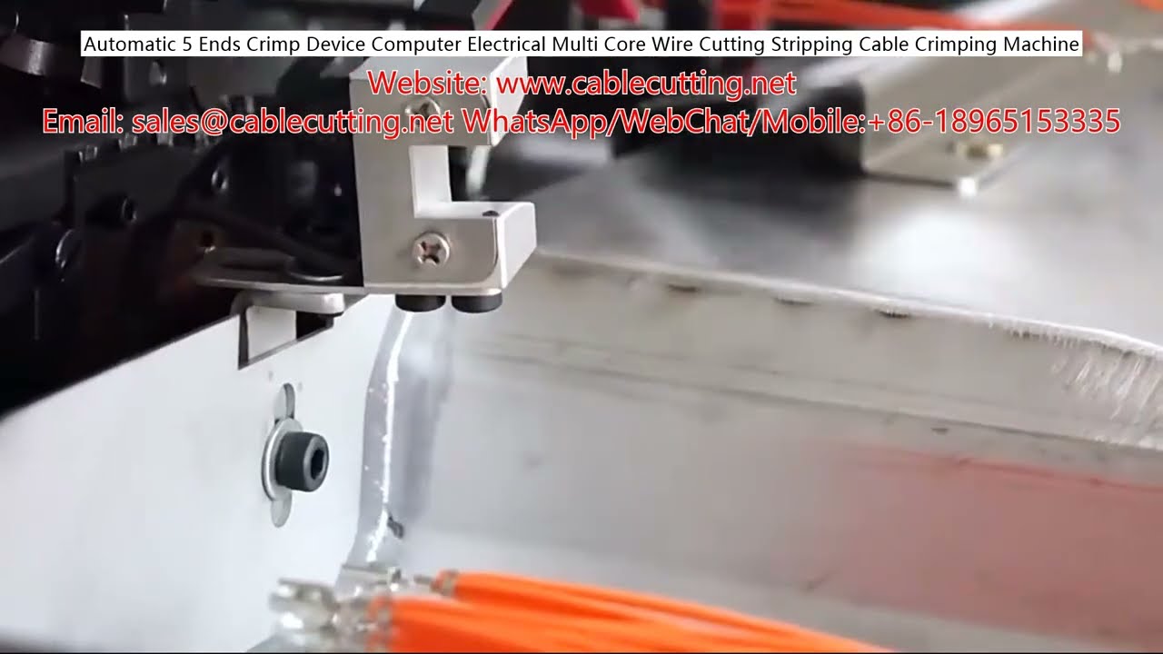 Máy Cắt Tước Và Ép Đầu Cốt Tự Động 5 Đầu Cho Dây Điện Máy Tính