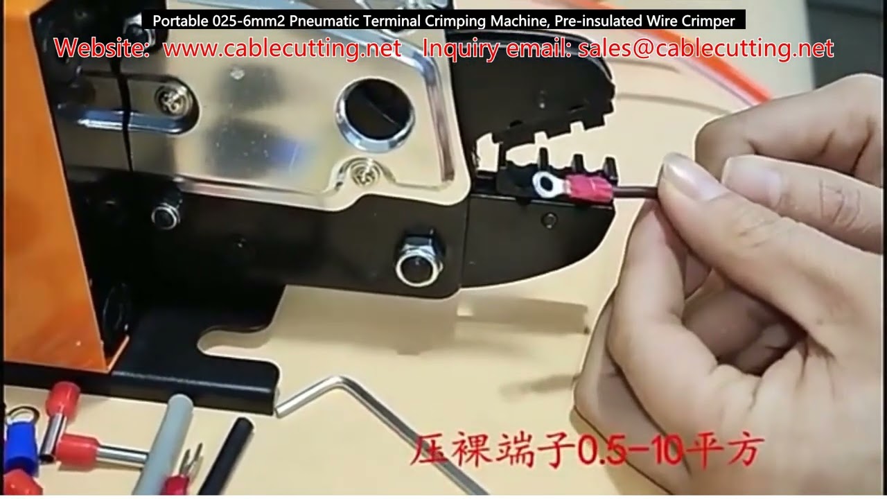 Máy Ép Đầu Cốt Khí Nén Di Động 0.25-6mm², Ép Đầu Cốt Cách Điện Chuyên Nghiệp