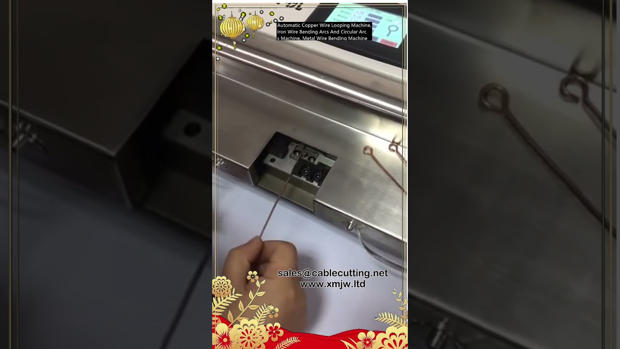 Máy uốn dây đồng tự động, máy tạo vòng cung và vòng tròn từ dây sắt