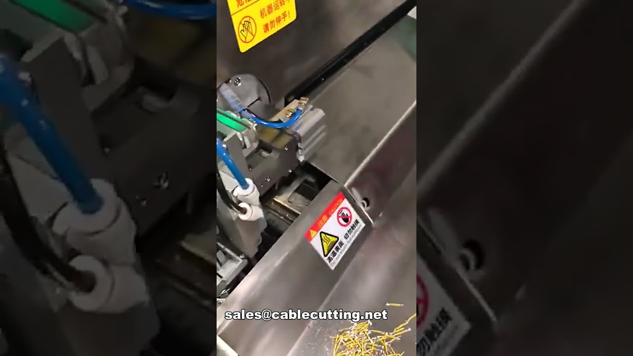 Máy cắt, tuốt dây, bấm đầu cos và hàn thiếc tự động hoàn toàn cho 5 dây đơn đầu