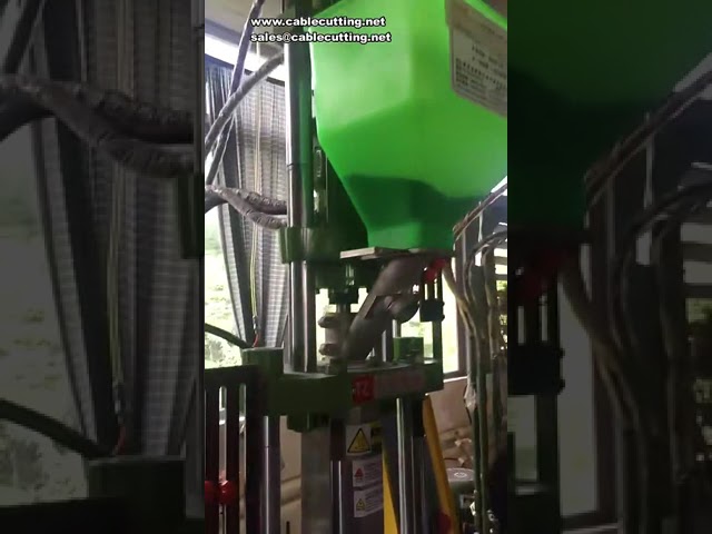 Máy ép phun dọc tự động 15T - Ép phích cắm điện & linh kiện nhựa dây nhỏ chính xác cao
