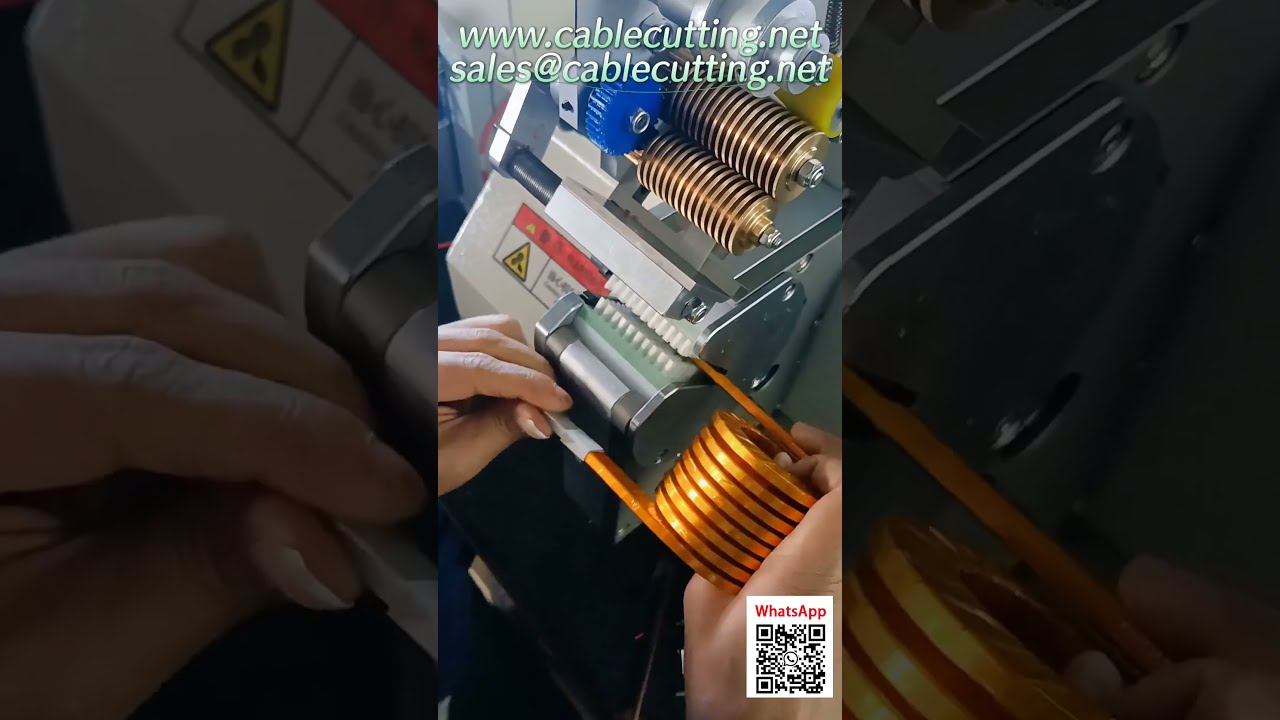 Máy cắt và tuốt dây tự động | Máy quấn băng dây cáp | Thiết bị đóng gói công nghiệp