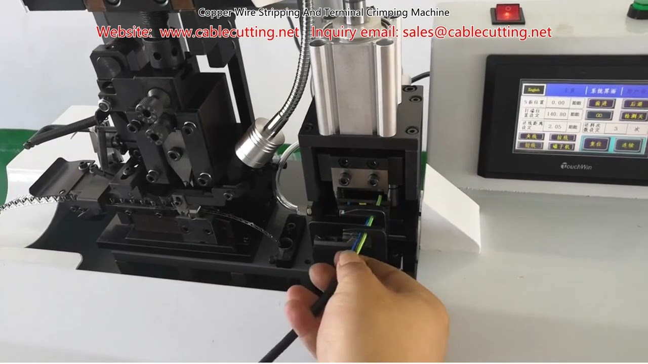 Máy bóc vỏ dây đồng và ép đầu cốt tự động chính xác cao