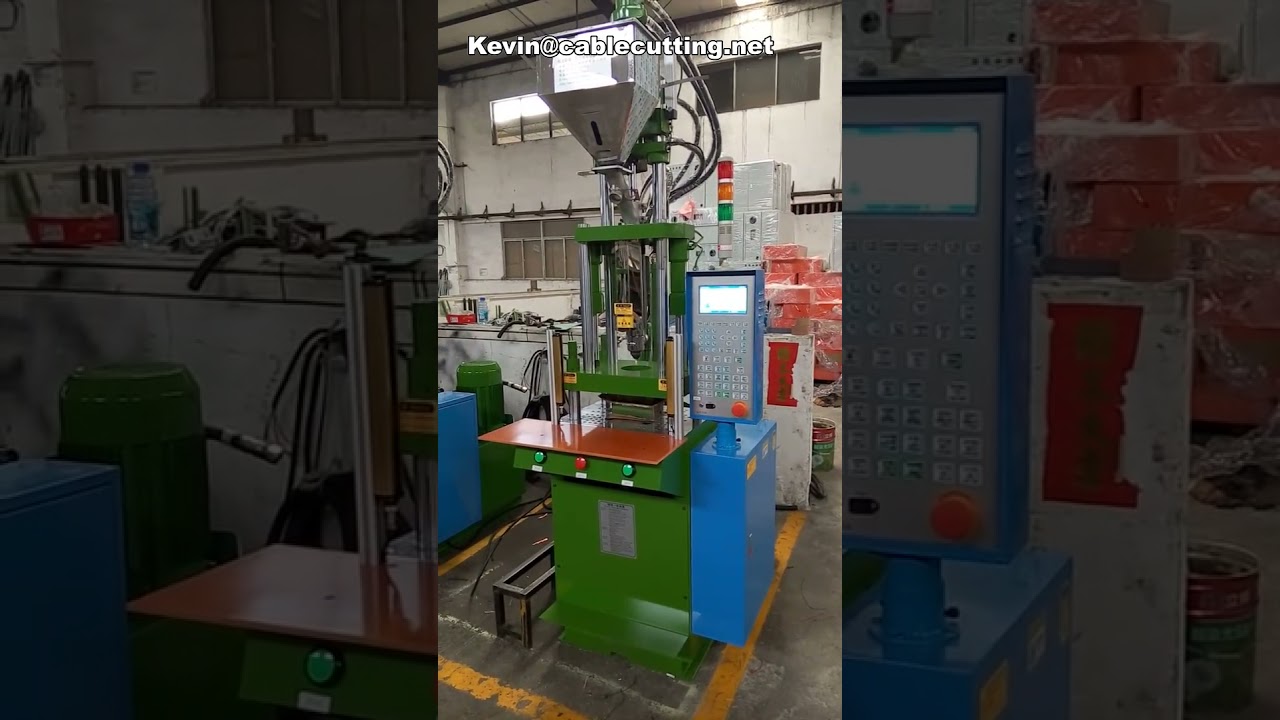 Máy Ép Phun Nhựa Đứng Sản Xuất Lọc Khí Ô Tô Bàn Trượt Đôi Tự Động