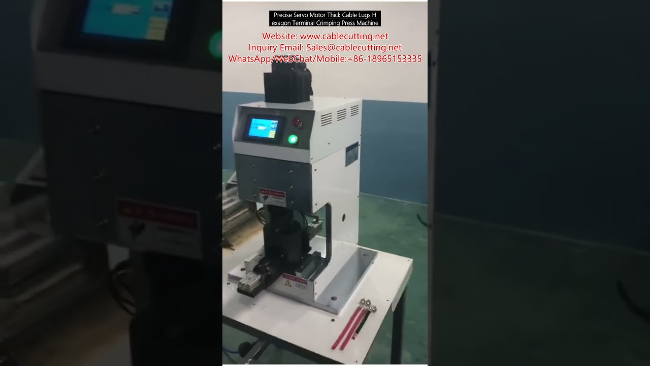 Máy Ép Đầu Cốt Lục Giác Cáp Dày Chính Xác Dùng Động Cơ Servo