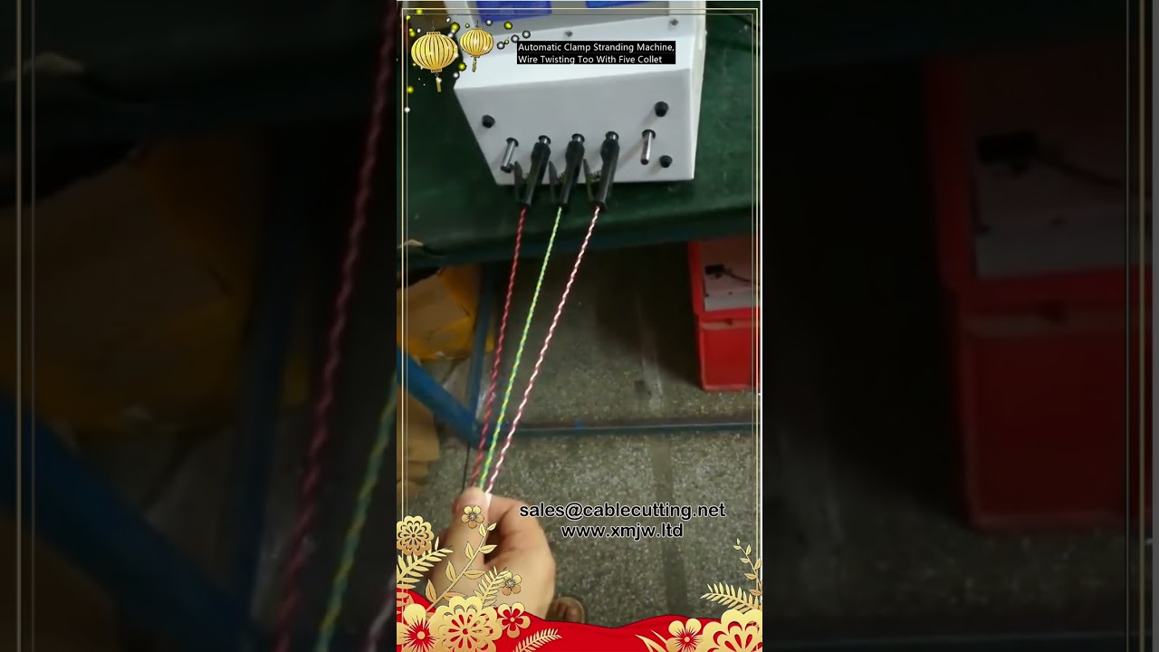 Máy Xoắn Dây Tự Động Kẹp Tự Động 5 Collet - Thiết Bị Xoắn Cáp Chính Xác Cao