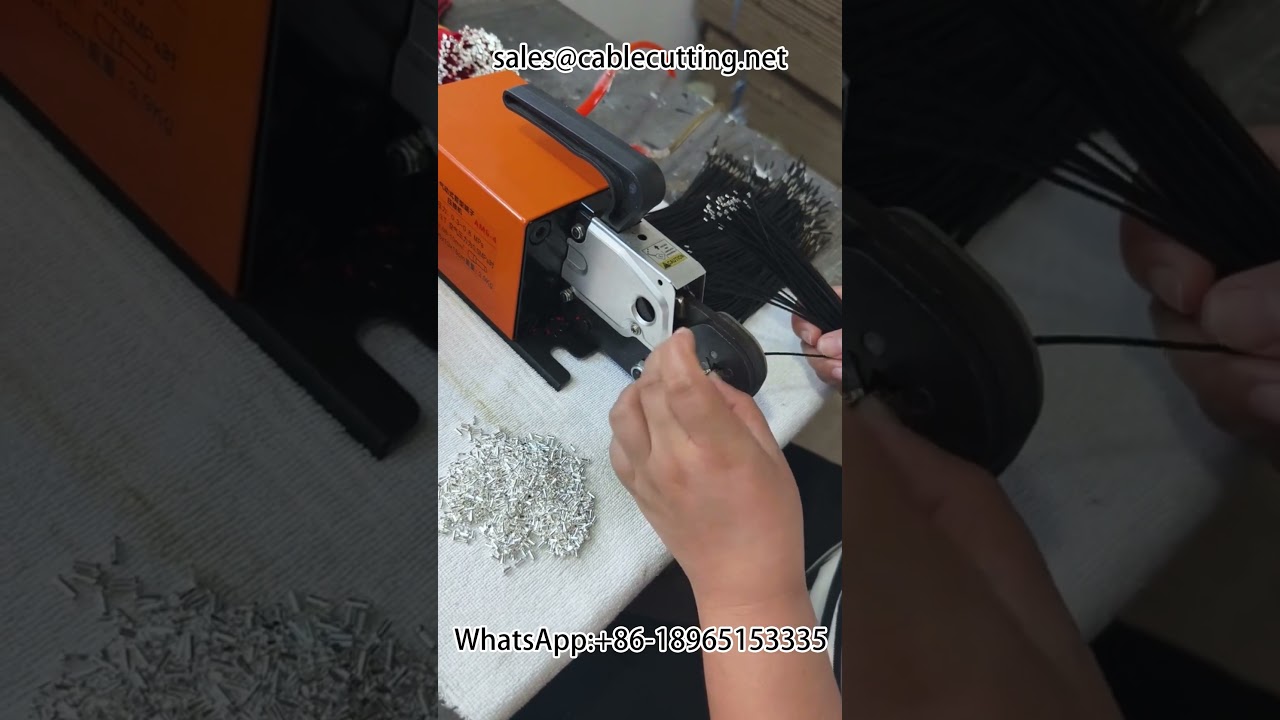 Máy ép đầu cốt tự động dạng ống khí nén | Máy gia công dây cáp #máyép #máytuốtdây #ôtô