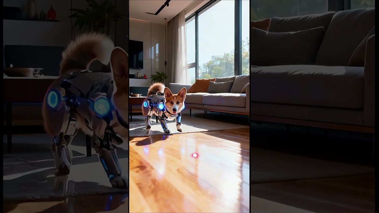 Gặp gỡ Cyber-Corgi: Chú chó công nghệ tương lai đáng yêu nhất #Corgi #Cyborg #RobotDog #SciFi #CuteAnimals
