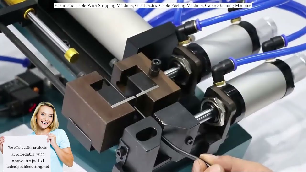 Máy bóc vỏ cáp khí nén | Máy tuốt vỏ cáp điện gas | Máy lột vỏ cáp tự động