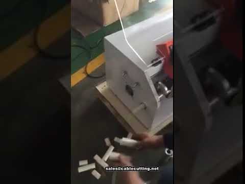 corrugated tube cutting machine, for heat shrink tubing, circular plastic hose, pvc tube, rubber tub