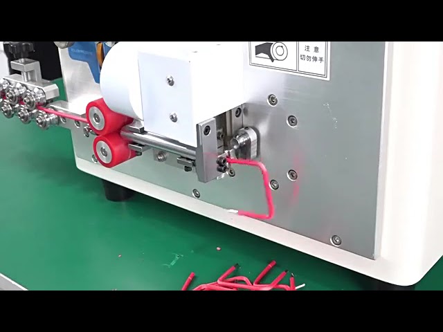 Máy tuốt uốn bóc vỏ dây tự động khí nén màn hình cảm ứng 2 bánh xe (30-90mm)