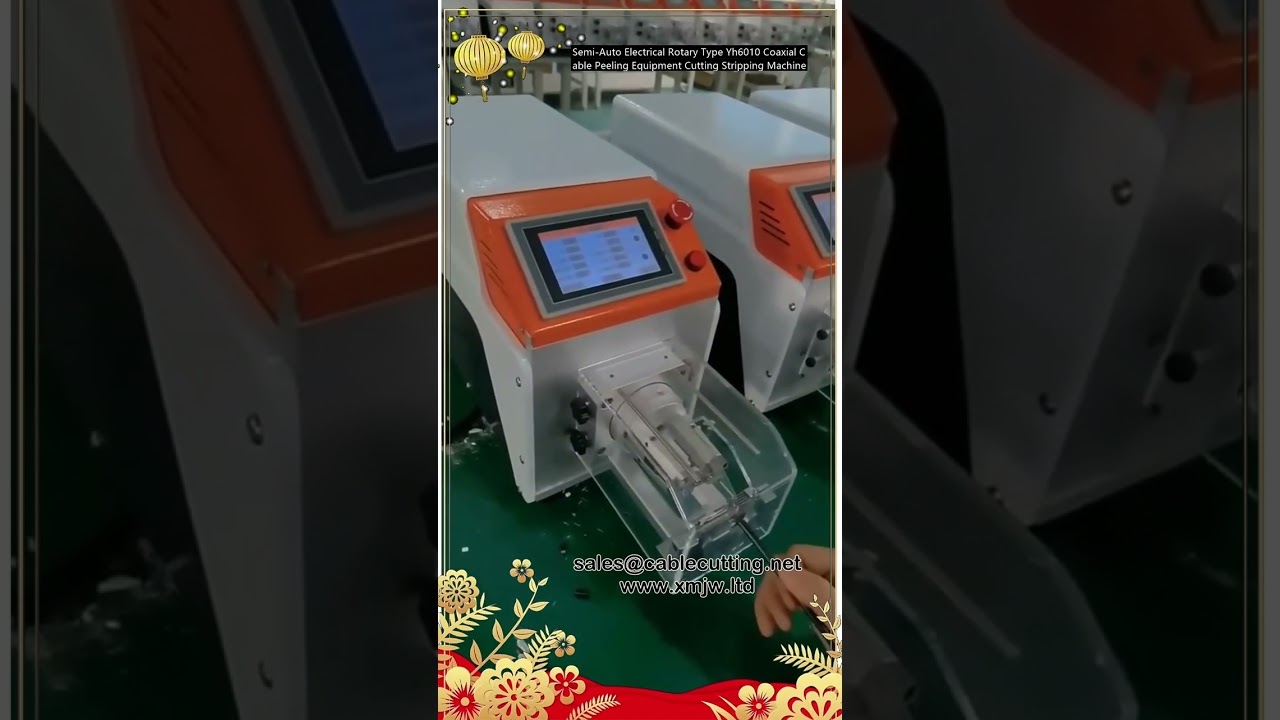 Máy Bóc Vỏ Cáp Đồng Trục Bán Tự Động - Thiết Bị Cắt Tước Dây Cáp Chính Xác