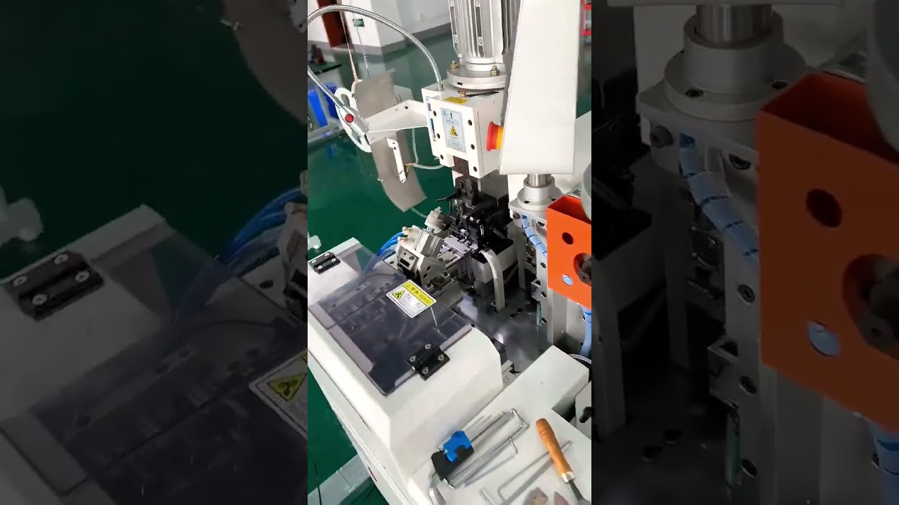 Máy ép đầu cáp tự động hai đầu - Cảnh quay thực tế thiết bị nhà máy #factory #machine