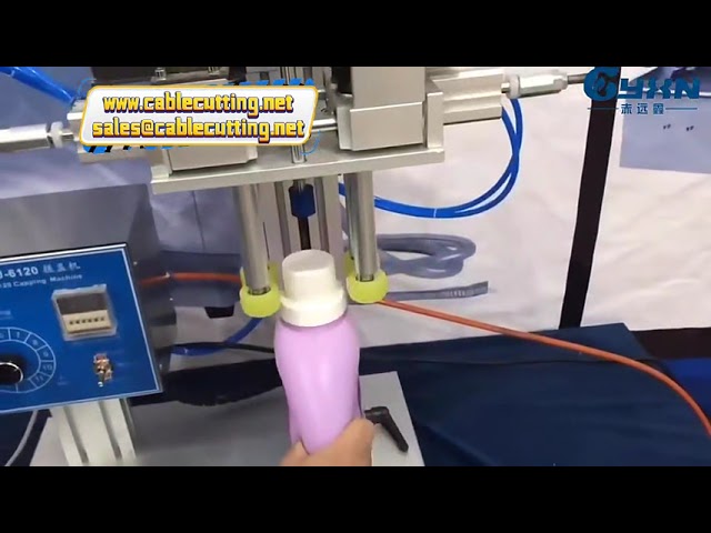 Máy đóng nắp chai nước hoa bằng khí nén | Máy xiết nắp chai thủy tinh & nhựa tự động