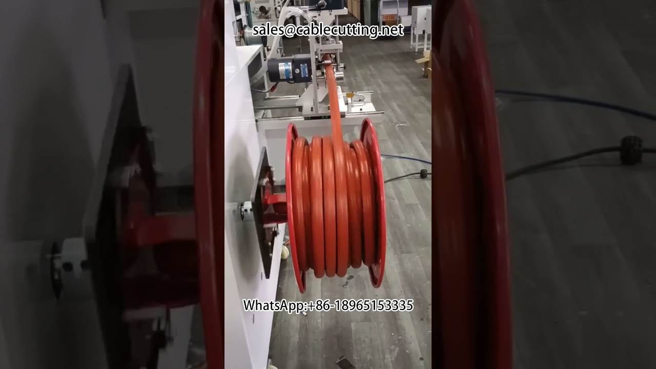 Máy tự động đếm mét, phân loại, cắt và quấn cuộn vòi chữa cháy | Máy quấn vòi chữa cháy tự động