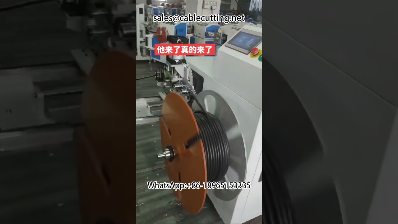 Máy đếm mét, cắt và quấn dây cáp tự động #dây điện #cáp