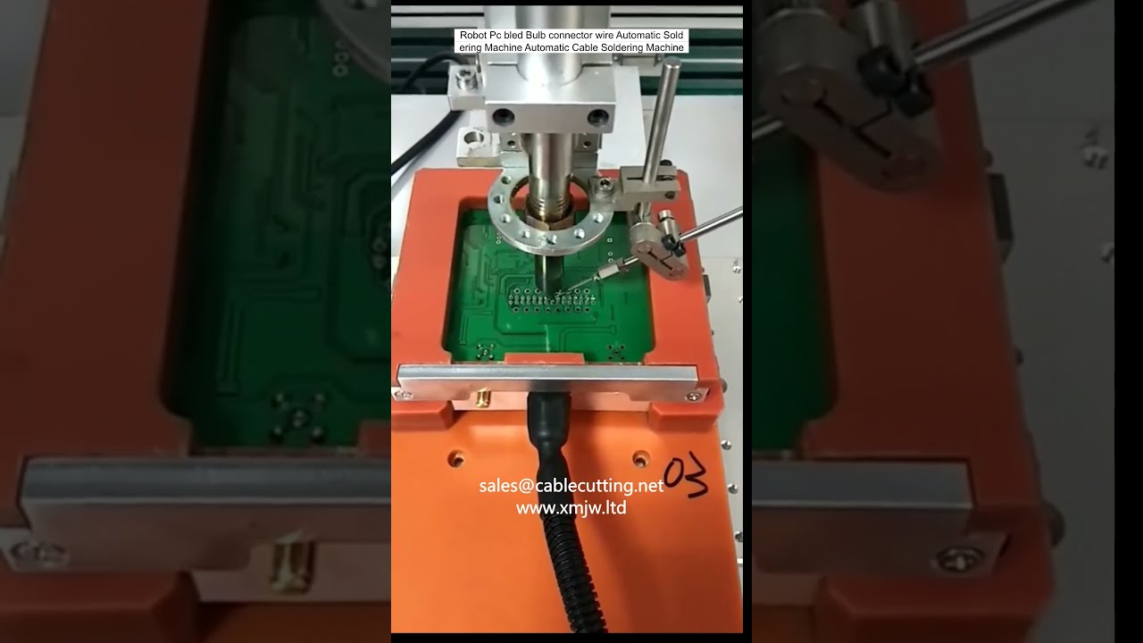 Máy hàn tự động dây kết nối bóng đèn, bo mạch PC - Robot hàn cáp tự động