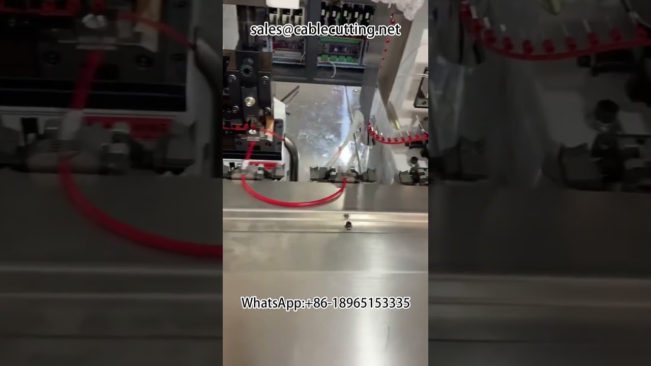 Máy ép đầu cos tự động hai đầu khắc laser ống co nhiệt chuyên dụng cho dây cáp và dây nịt
