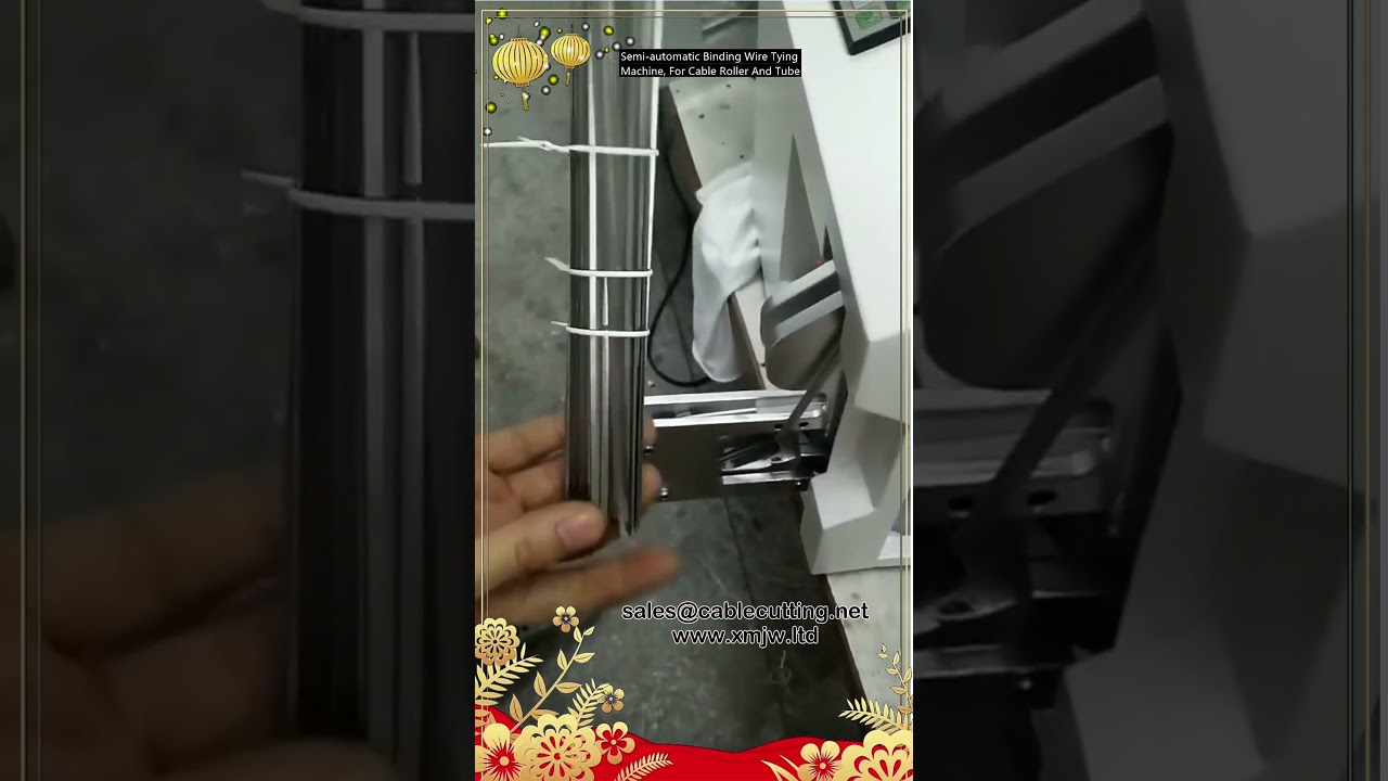 Máy buộc dây thép bán tự động chuyên dụng cho cuộn cáp và ống công nghiệp