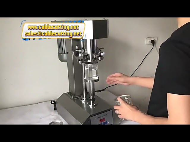 Máy dập nắp lon nhôm & nhựa PET chuyên dụng cho trà sữa, nước giải khát | Máy seamer lon tự động