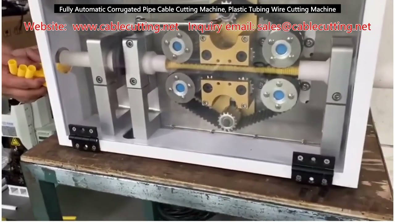 Máy Cắt Ống Nhựa Sóng, Cáp Tự Động Hoàn Toàn - Máy Cắt Dây Điện Ống Nhựa Chính Xác