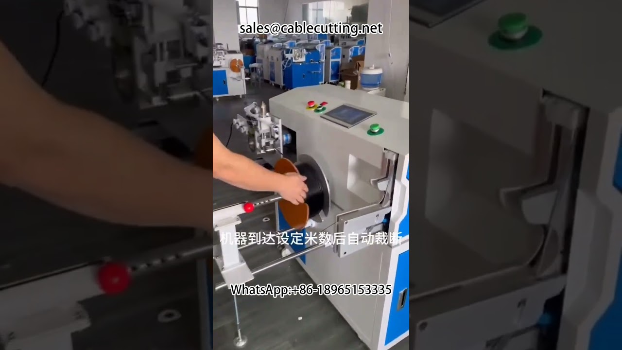 Máy quấn dây tự động | Máy đếm mét, cắt hàng và buộc dây cáp chính xác