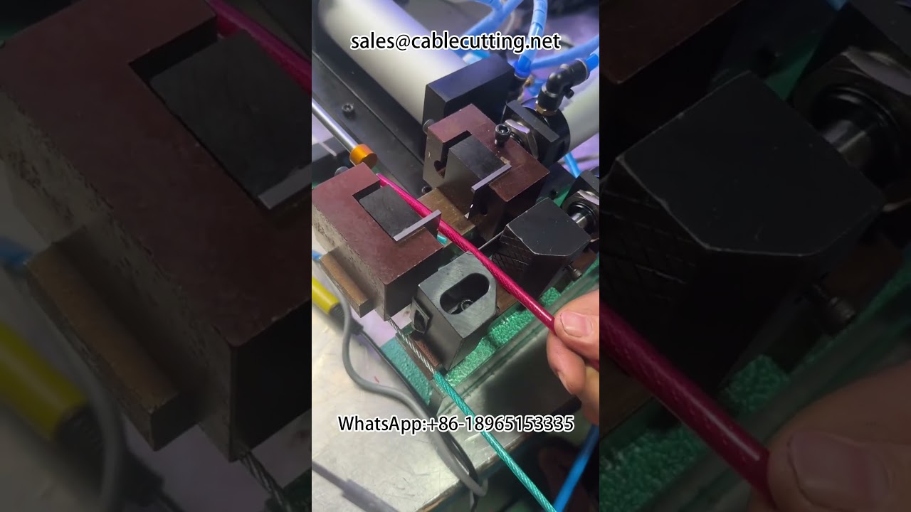 Máy tước vỏ cáp thép bọc khí nén | Máy tuốt dây cáp tự động | Thiết bị xử lý dây cáp